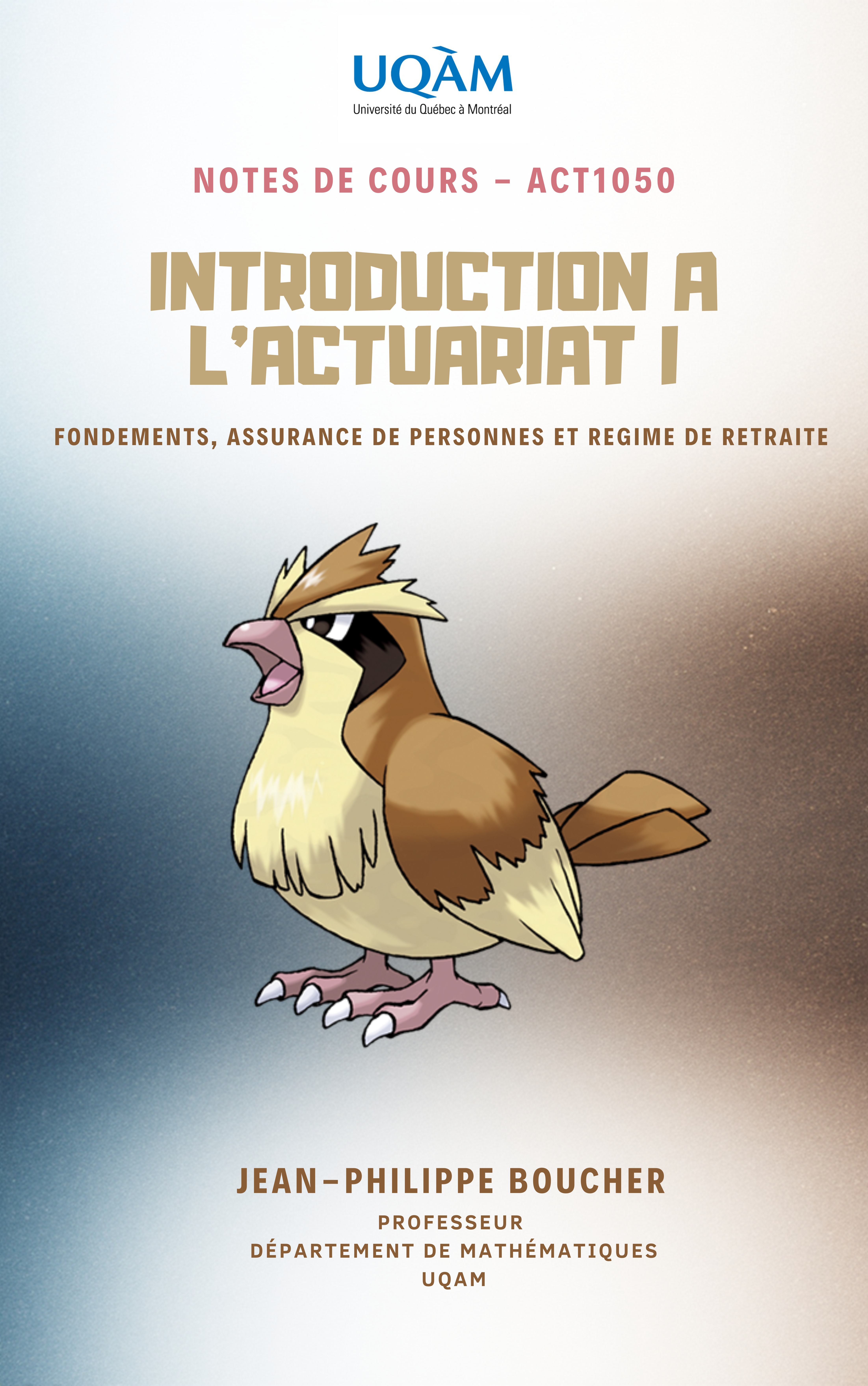 Page couverture des notes du cours ACT1050